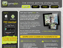 Tablet Screenshot of gameplanlive.com